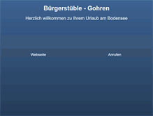 Tablet Screenshot of buergerstueble-gohren.de